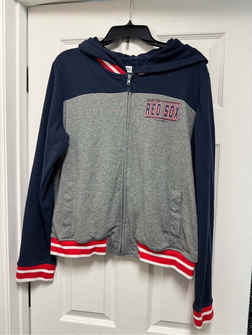 New Era Navy, Gray & Red Boston Red Sox Zip Hoodie